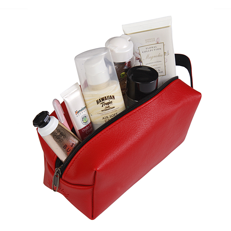 Personalized Toiletry Pouch - Red