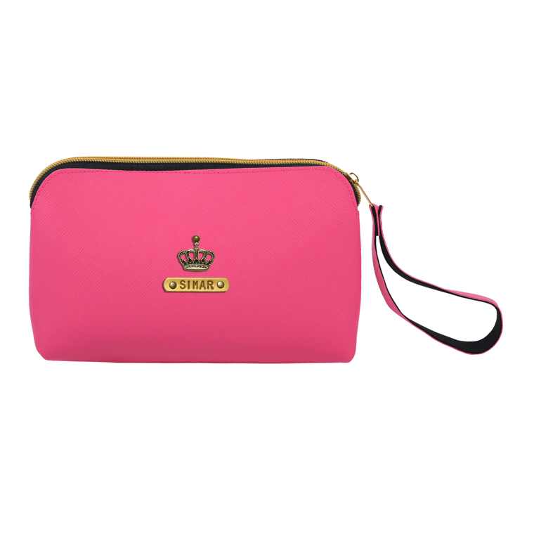 Personalized Cosmetic Pouch - Hot Pink