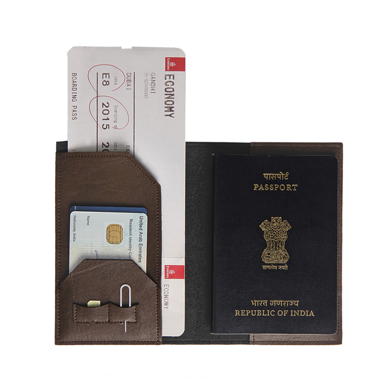 Personalized Passport Cover - Coffee