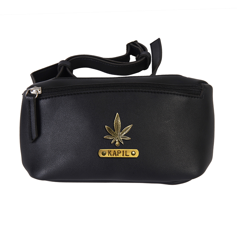 Personalized Crossbody Bag - Charcoal Black