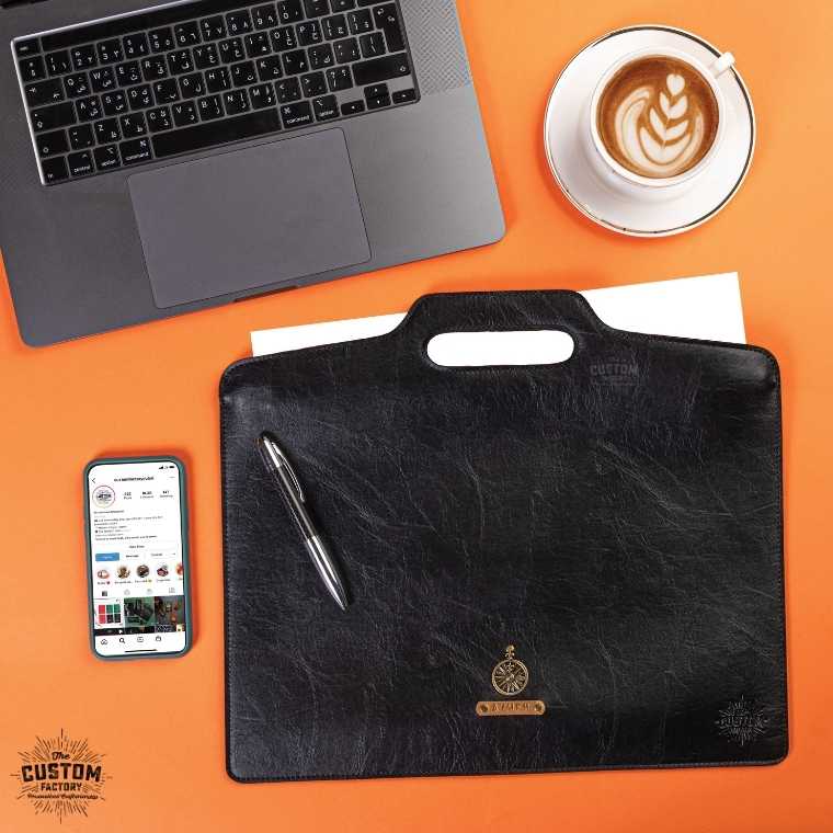 Personalized Document Holder - Carbon Black