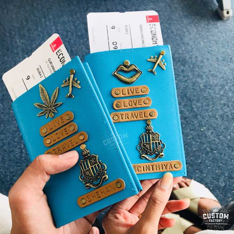 Buy Personalised Couple Passport Covers in India