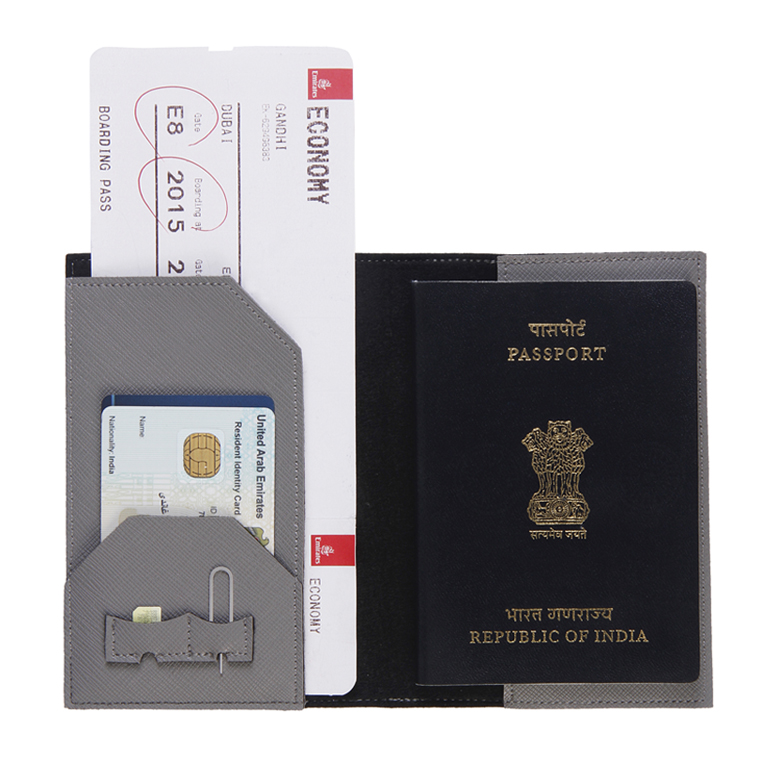 Personalized Passport Cover - Ash