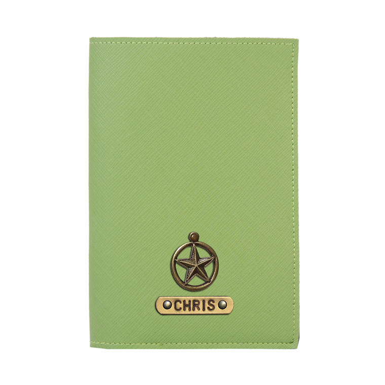 Personalized Passport Cover - Parrot Green