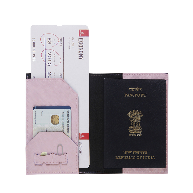 Personalized Passport Cover - Baby Pink