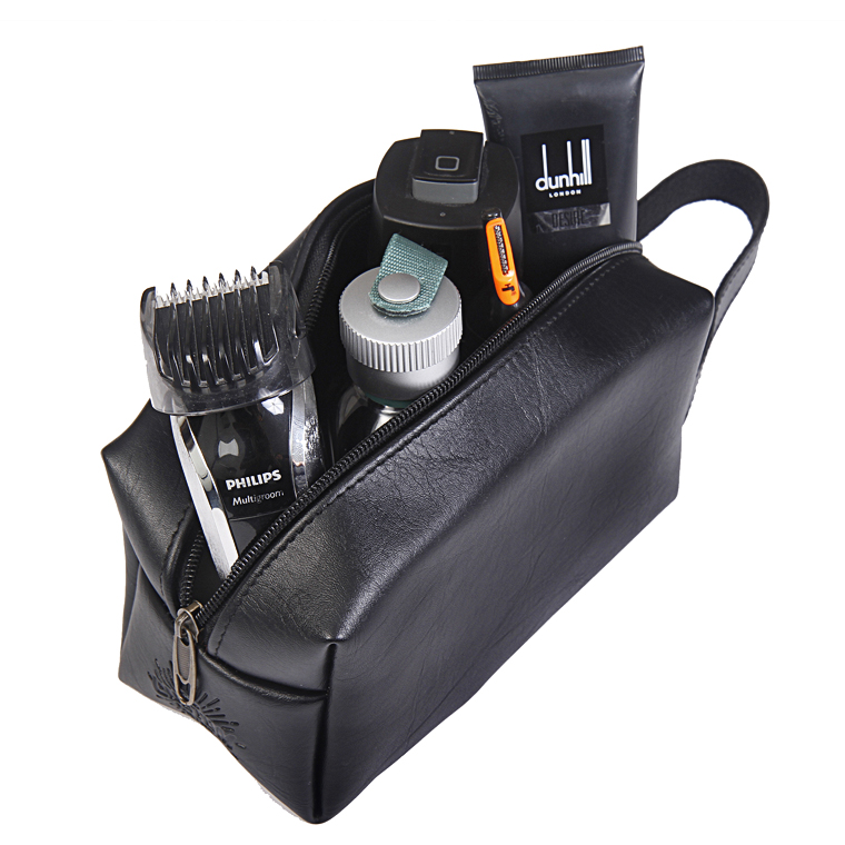 Personalized Toiletry Pouch - Carbon Black