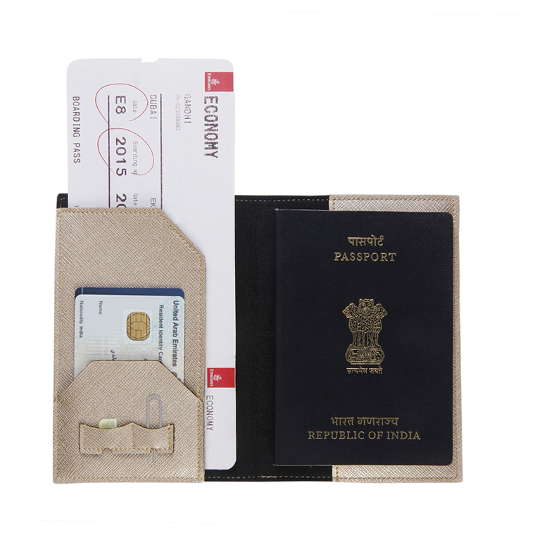 Personalized Passport Cover - Gold