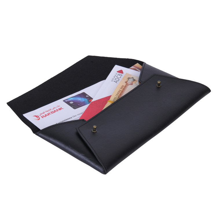 Personalized Banking Folder - Carbon Black