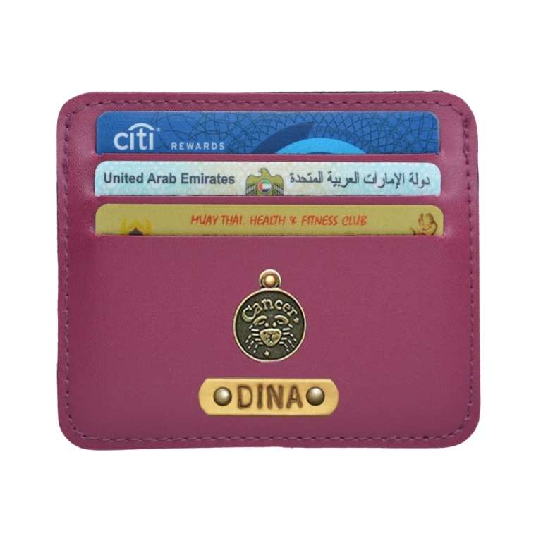 Personalised Classic Card Holder - Wine