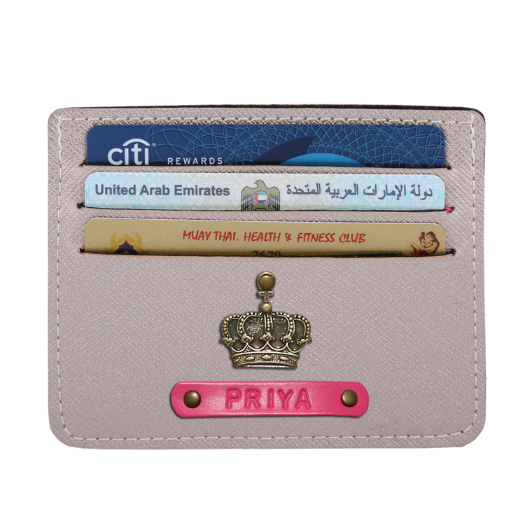 Personalized Classic Card Holder - Rose Gold