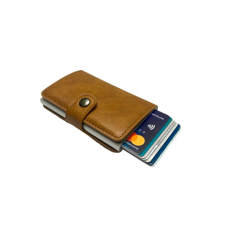 Personalized Single RFID Mens Wallet - Chocolate Brown