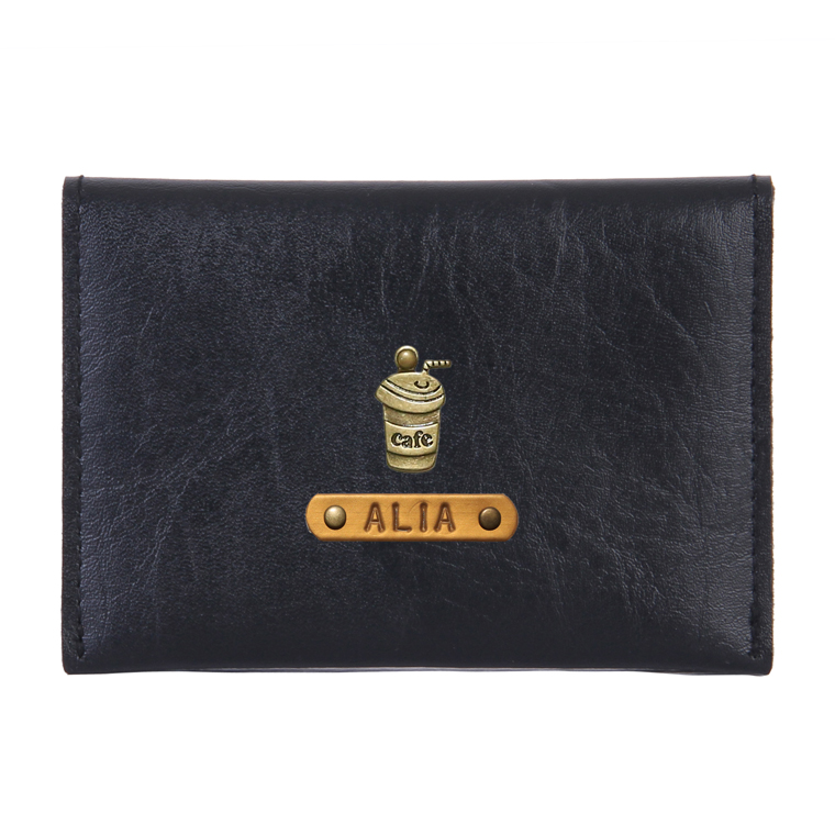 Personalized Business Card Holder - Carbon Black