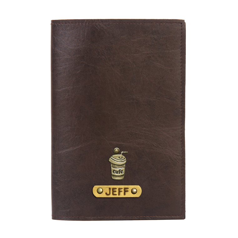 Personalized Passport Cover - Coffee