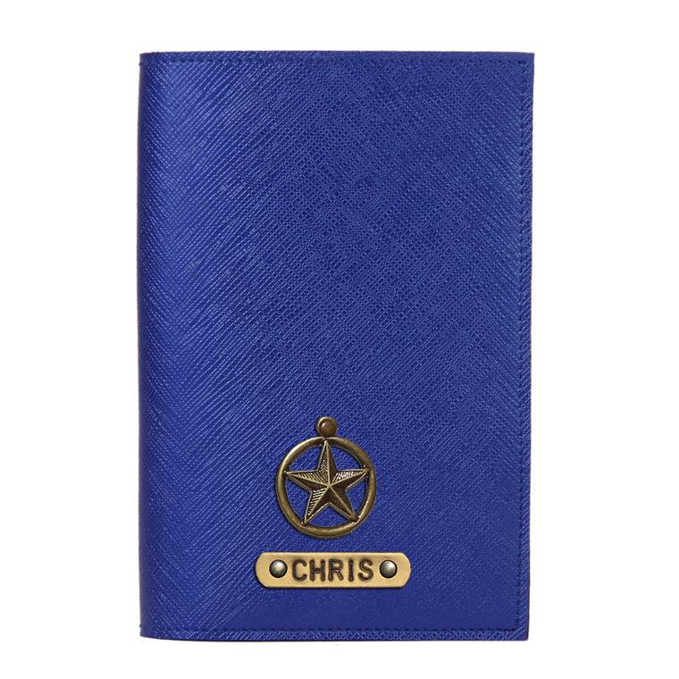 Personalized Passport Cover - Electric Blue