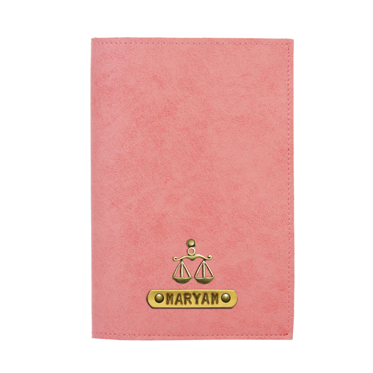 Personalized Passport Cover - Peach