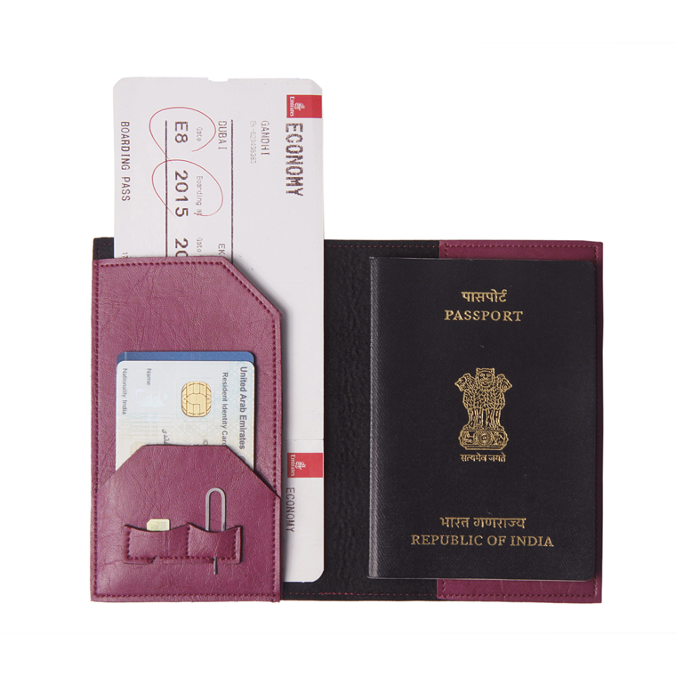 Personalized Passport Cover - Dark Purple