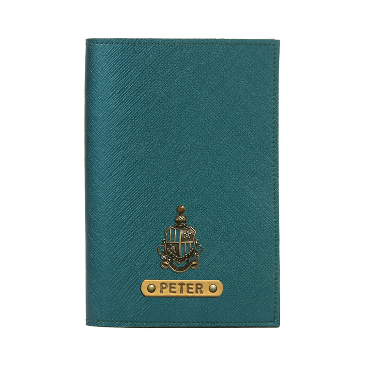 Personalized Passport Cover - Electric Green
