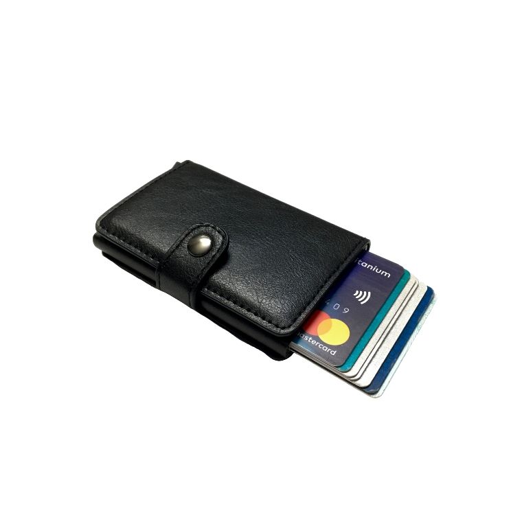 Personalised Single RFID Mens Wallet - Carbon Black