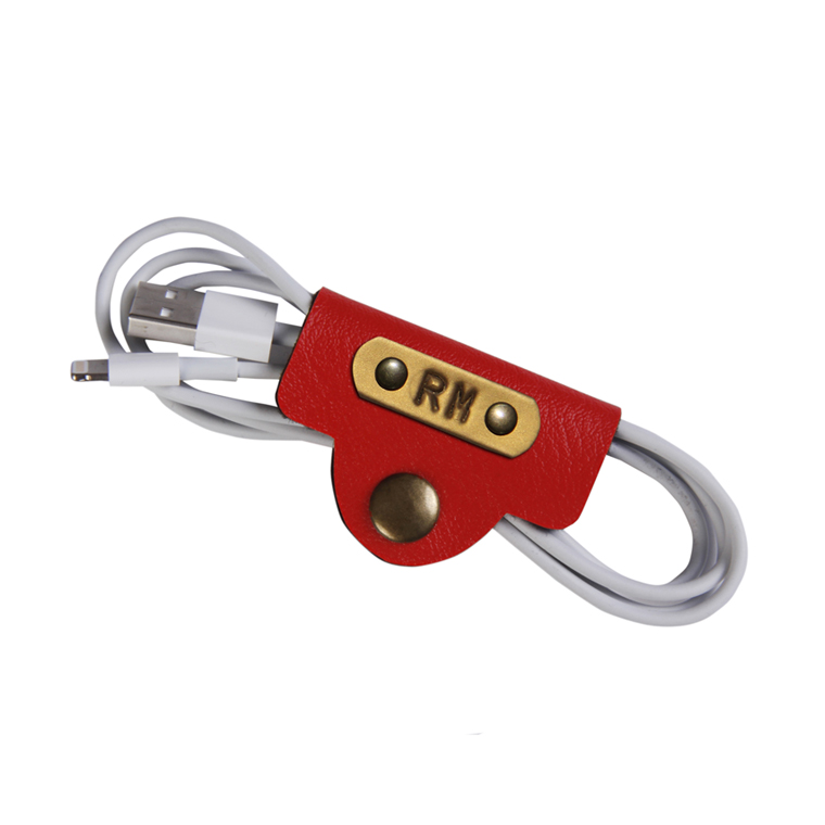 Personalized Cable Holder - Red
