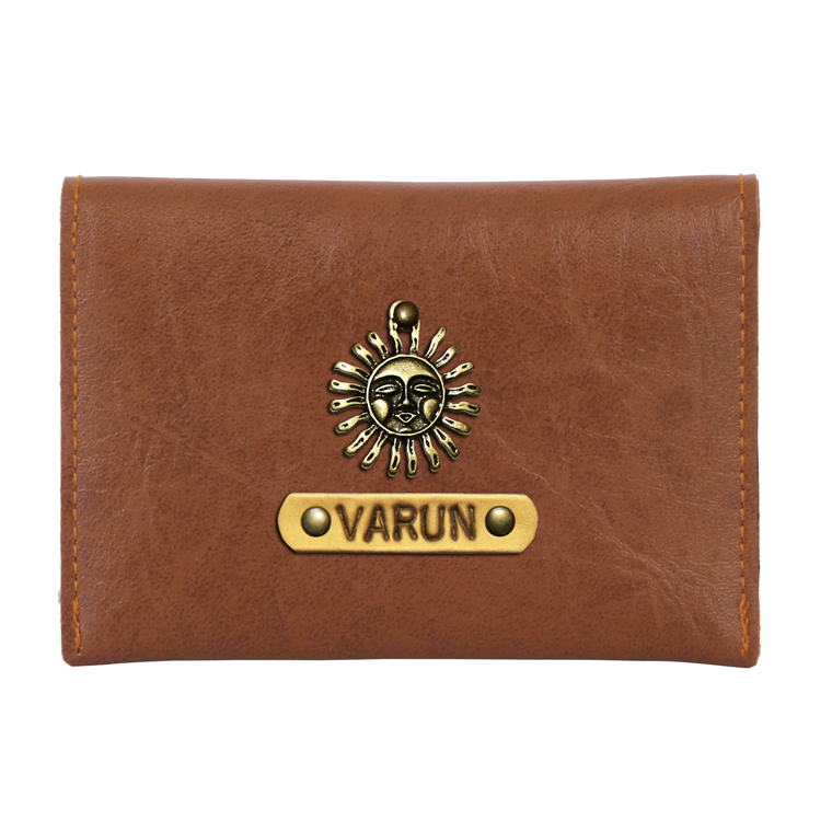Personalized Business Card Holder - Chocolate Brown