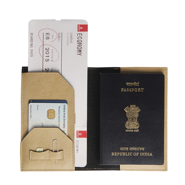 Personalized Passport Cover - Beige