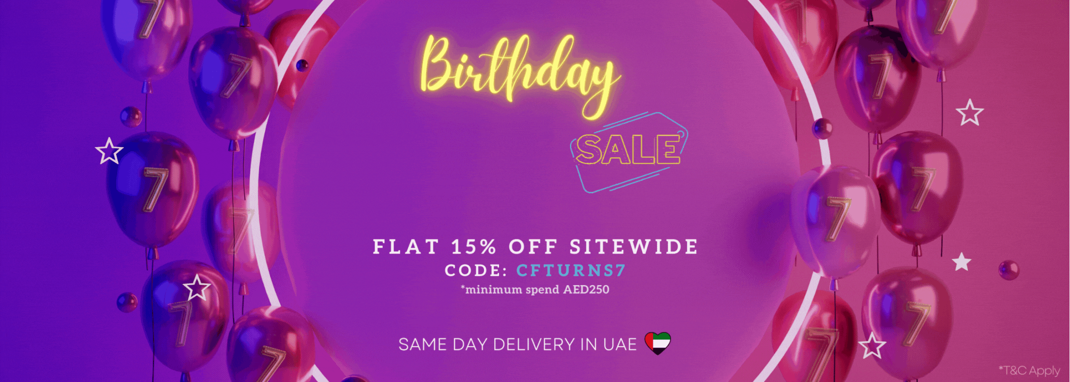 CF BIRTHDAY 7 SALE