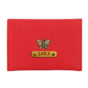 Personalized Business Card Holder - Red