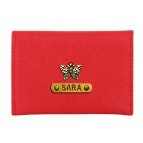 Personalized Business Card Holder - Red