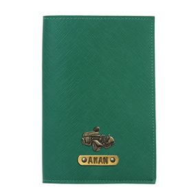 Personalized Passport Cover - Dark Green