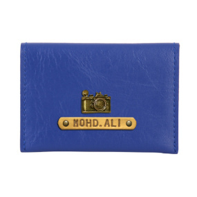 Personalized Business Card Holder - Navy Blue