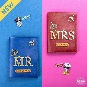 Mr & Mrs Personalised Passport Cover