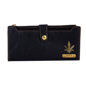 Personalized Ladies Wallet - Carbon Black