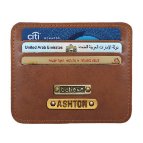 Personalized Classic Card Holder - Chocolate Brown