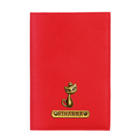 Personalized Passport Cover - Red