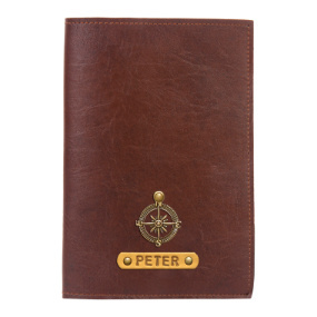 Personalized Passport Cover - Dark Brown