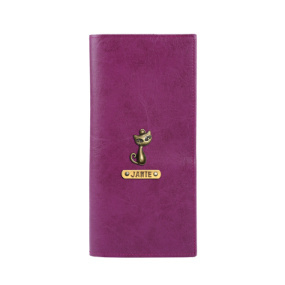 Personalized Travel Wallet - Dark Purple