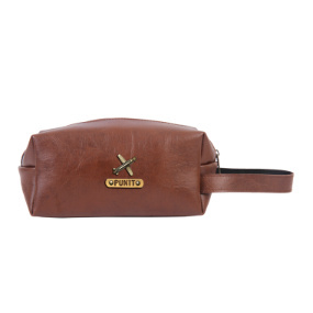 Personalized Toiletry Pouch - Dark Brown