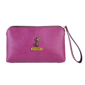 Personalized Cosmetic Pouch - Dark Purple