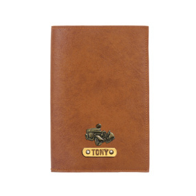 Personalized Passport Cover - Tan Brown