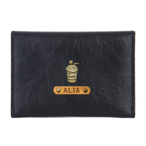 Personalized Business Card Holder - Carbon Black