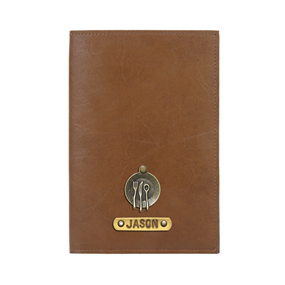 Personalized Passport Cover - Chocolate Brown