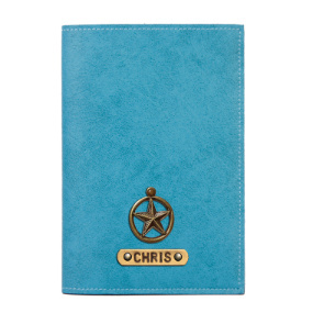 Personalized Passport Cover - Turquoise