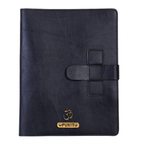 Personalized Work Folio - Carbon Black